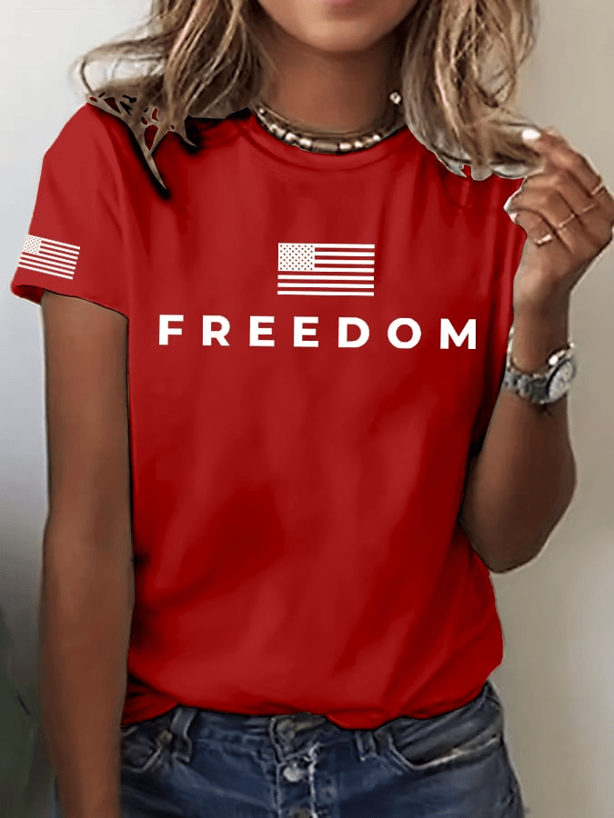 Red Freedom Shirt Charlie Kirk Turning Point USA Merch Charlie Kirk Clothing Gift for Wife