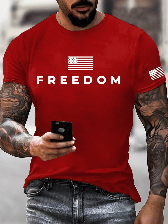 Red Freedom Shirt Charlie Kirk Turning Point USA Merch Charlie Kirk Clothing Gift for Wife - Image 4