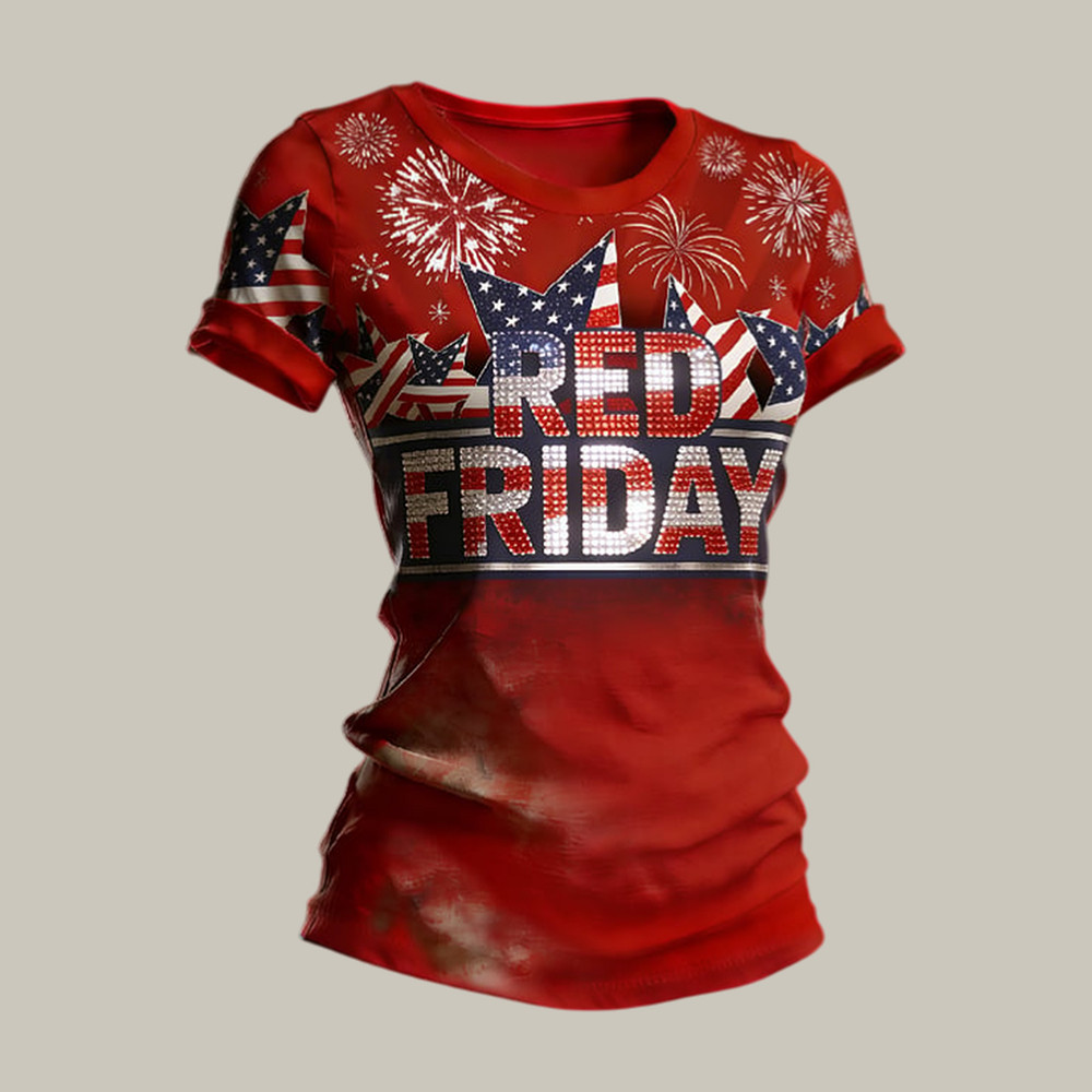 Red Friday American Flag Fireworks T-Shirt Remember Everyone Deployed Red Friday Shirt Good Gift For Mother's Day