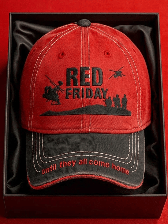 Red Friday Baseball Cap Until They All Come Home Hat Gift For Veterans