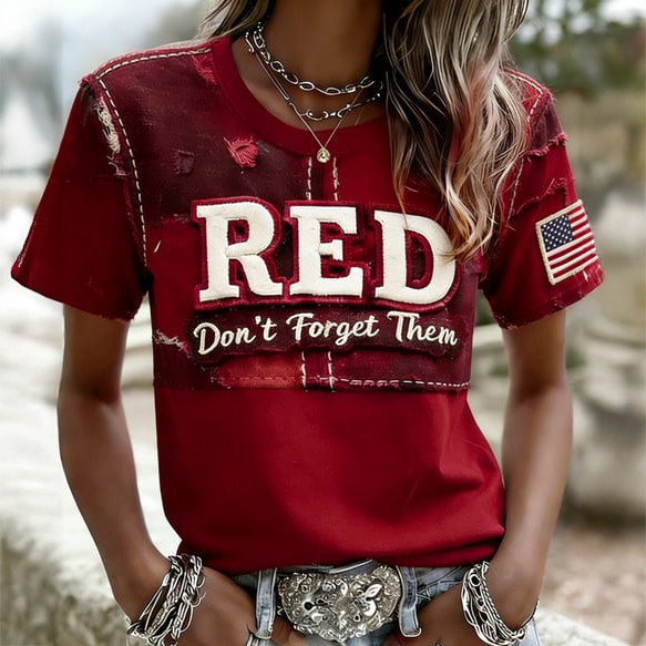 Red Friday Don't Forget Them T-Shirt Remember Everyone Deployed Clothes Red Friday Gift