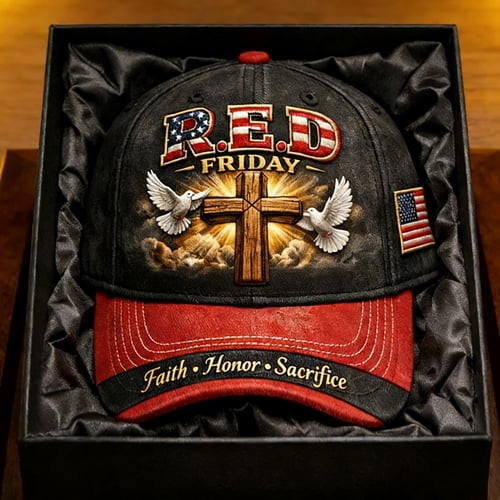 Red Friday Faith Honor Sacrifice Hat American Flag Red Friday Baseball Cap Gift For Him