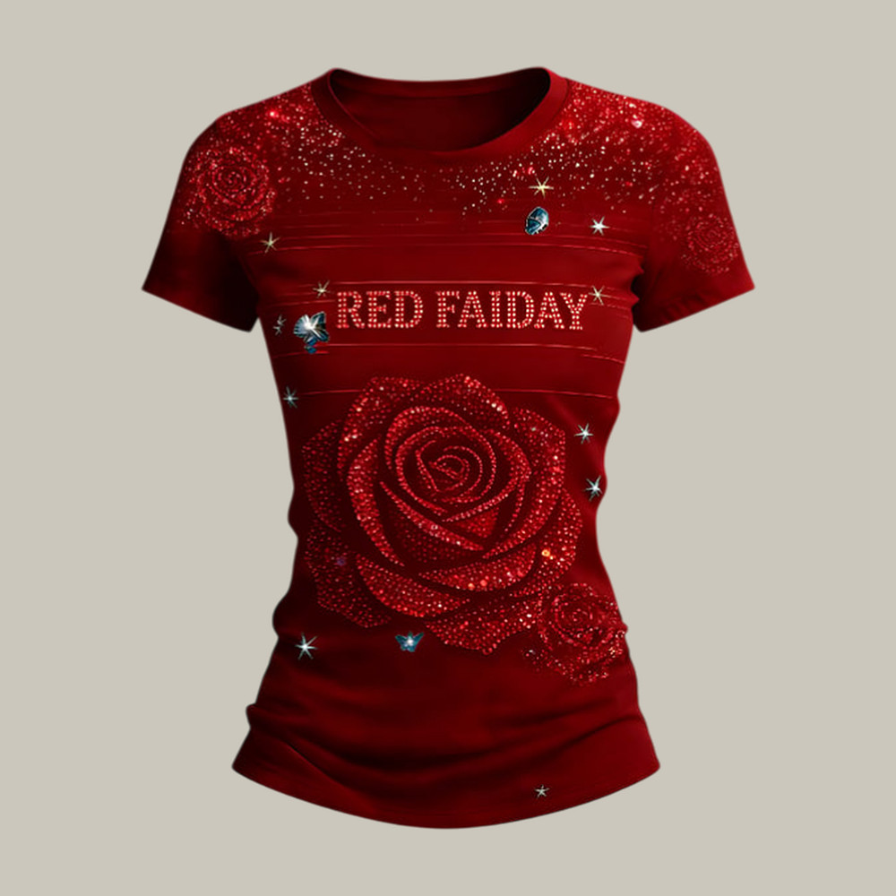 Red Friday Floral T-Shirt Remember Everyone Deployed Shirt Present Idea For Mother