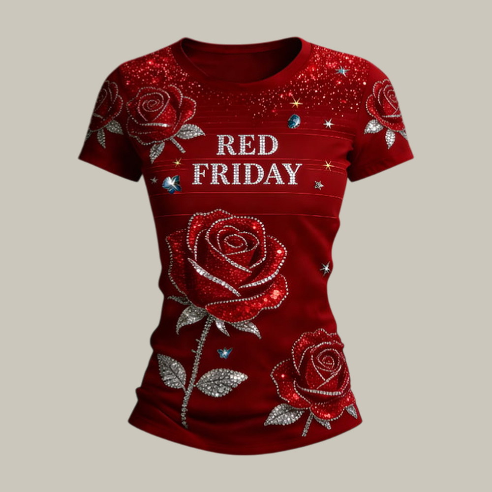Red Friday Floral T-Shirt Remember Everyone Deployed Shirt Red Friday Gift For Mother's Day
