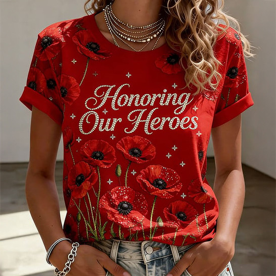 Red Friday Honoring Our Heroes T-Shirt Remember Everyone Deployed Shirt Red Friday Gift For Girlfriend