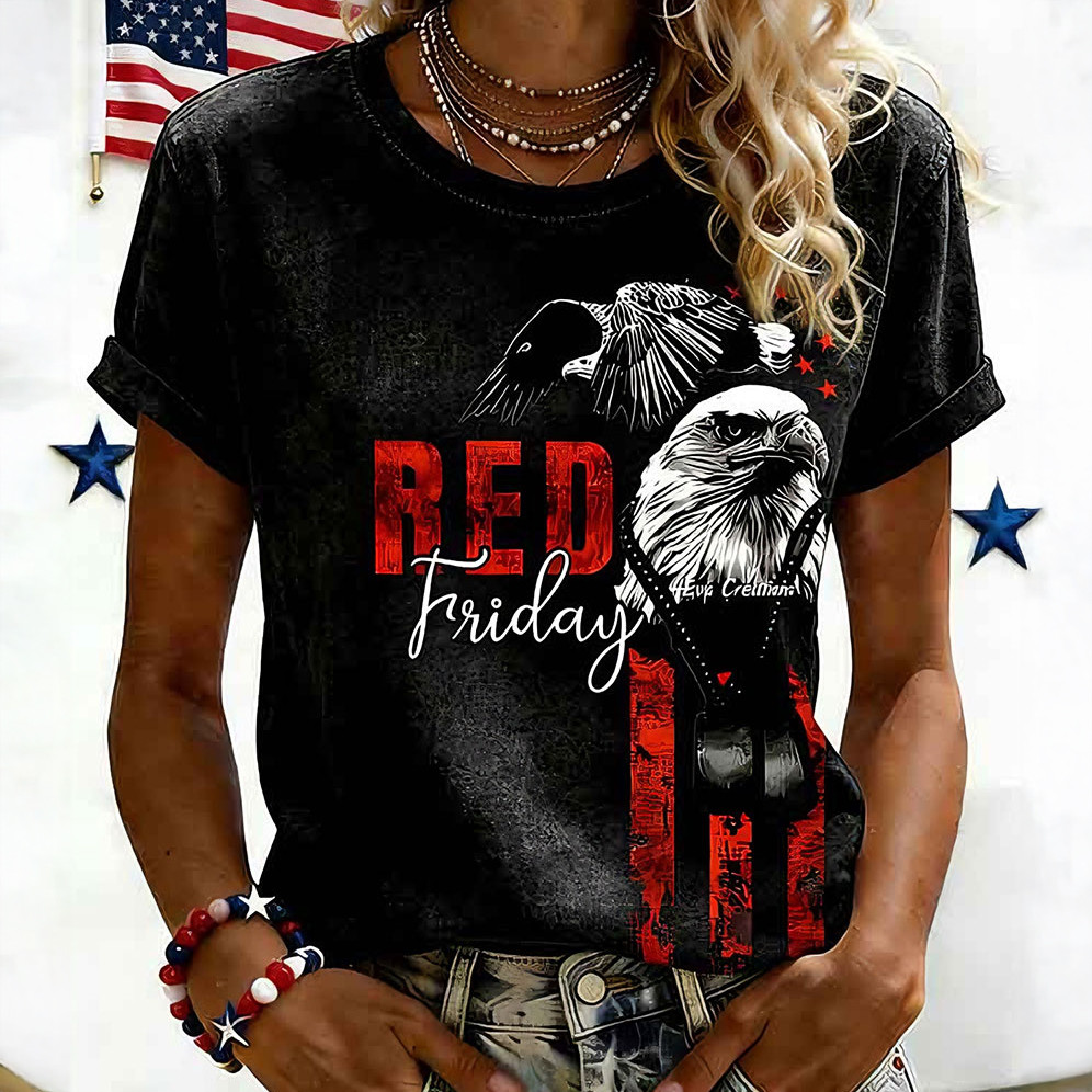 Red Friday Patriotic Eagle T-Shirt Remember Everyone Deployed Shirt Veteran Tribute Present