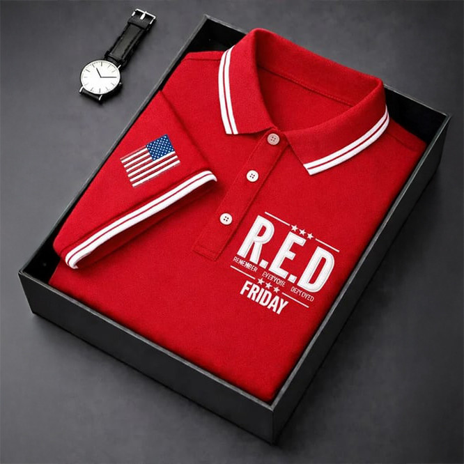 Red Friday Polo Shirt American Flag Remember Everyone Deployed Shirt Best Gift For Him