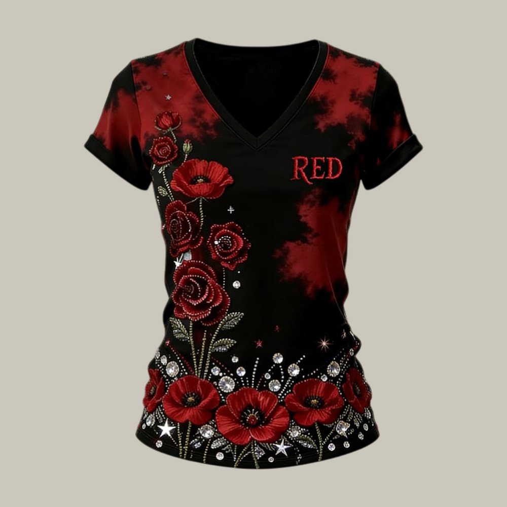Red Friday Poppy Flower T-Shirt Red Friday Clothes Good Gift For Mother's Day