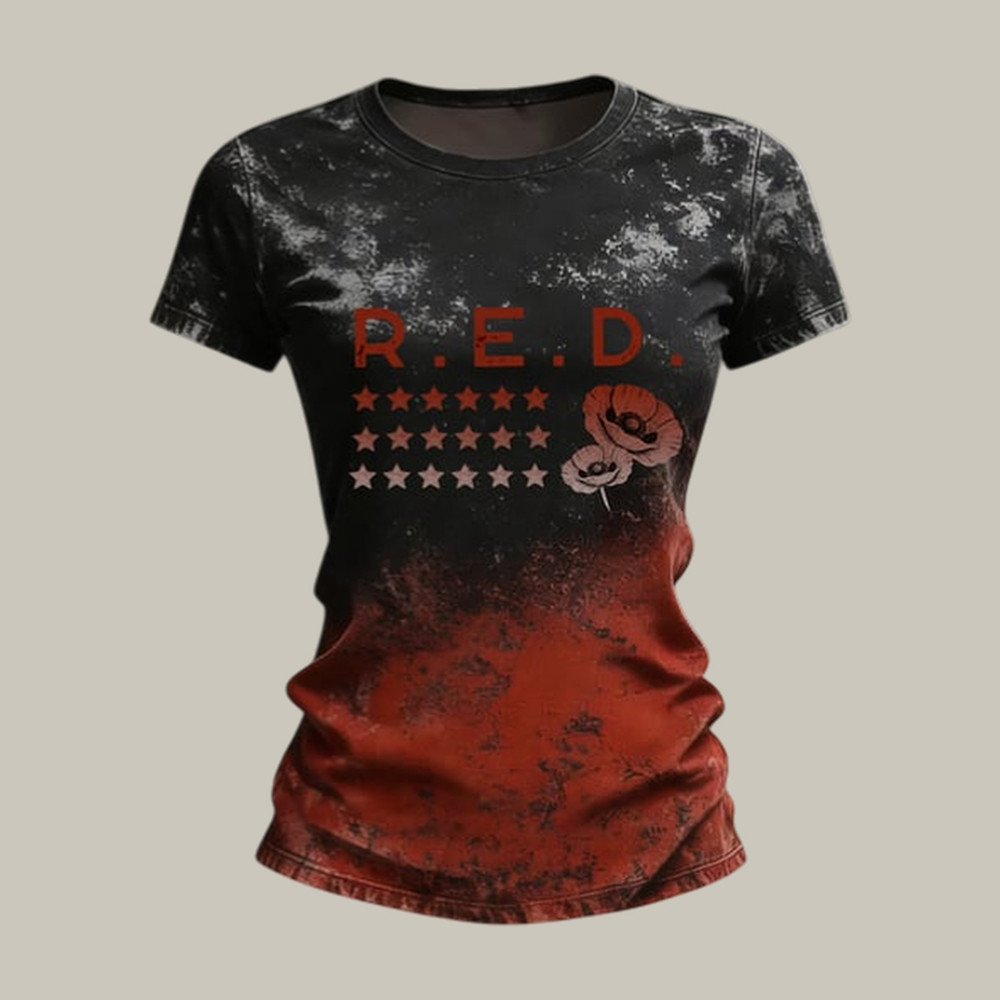 Red Friday Poppy Flower T-Shirt Remember Everyone Deployed Shirt Good Gift For Red Friday