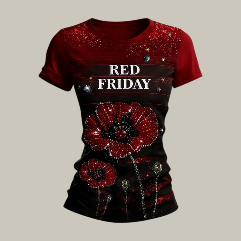 Red Friday Poppy Flower T-Shirt Remember Everyone Deployed Shirt Red Friday Gift For Wife