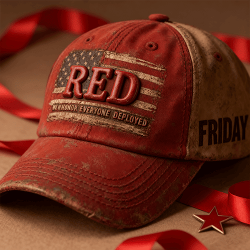 Red Friday Remember Everyone Deployed Hat American Flag Baseball Cap Gift For Dad