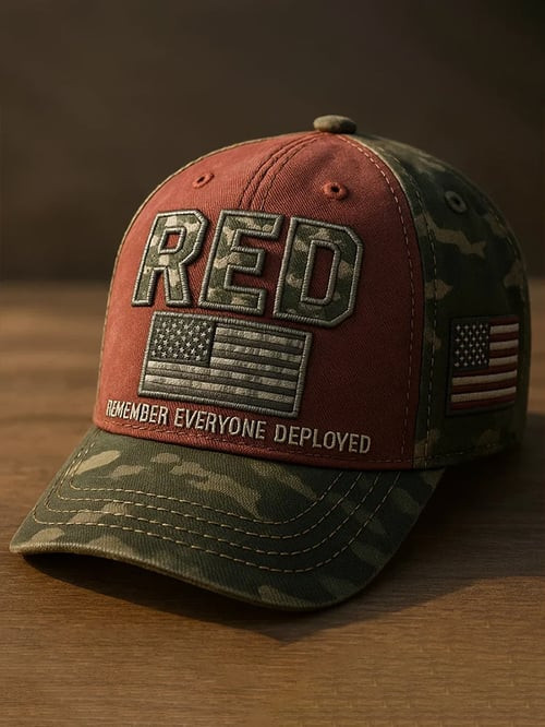 Red Friday Remember Everyone Deployed Hat American Flag Red Friday Baseball Cap