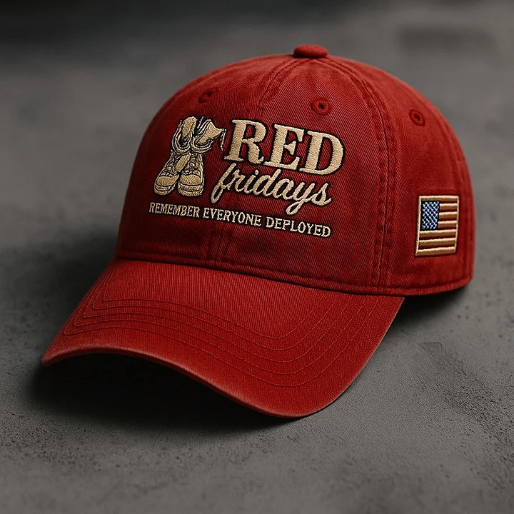 RED Friday Remember Everyone Deployed Hat Embroidered Patriotic Cap Gifts For Veterans
