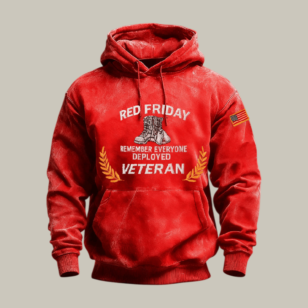 Red Friday Remember Everyone Deployed Hoodie Military Appreciation Month Clothing
