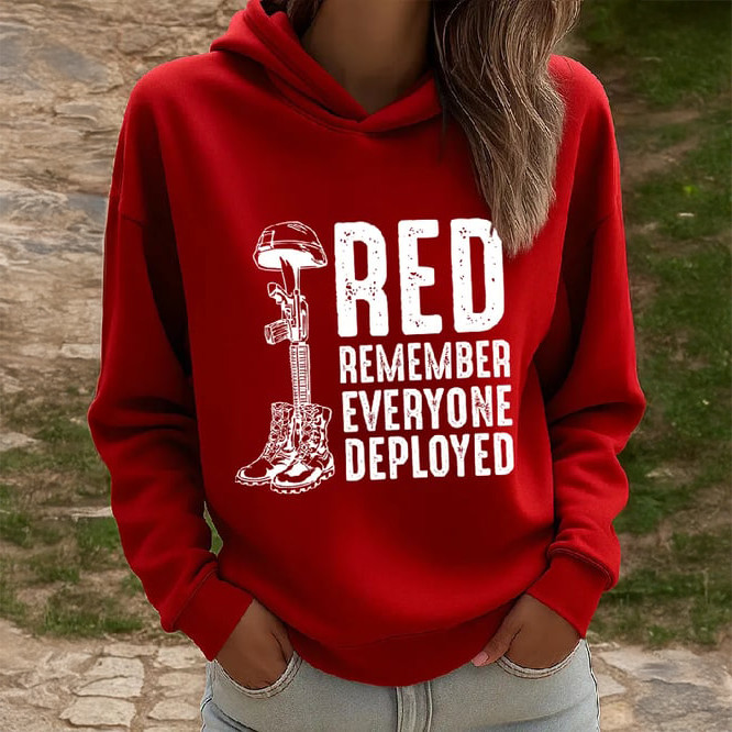 Red Friday Remember Everyone Deployed Hoodie Red Friday Apparel Gift For Mother