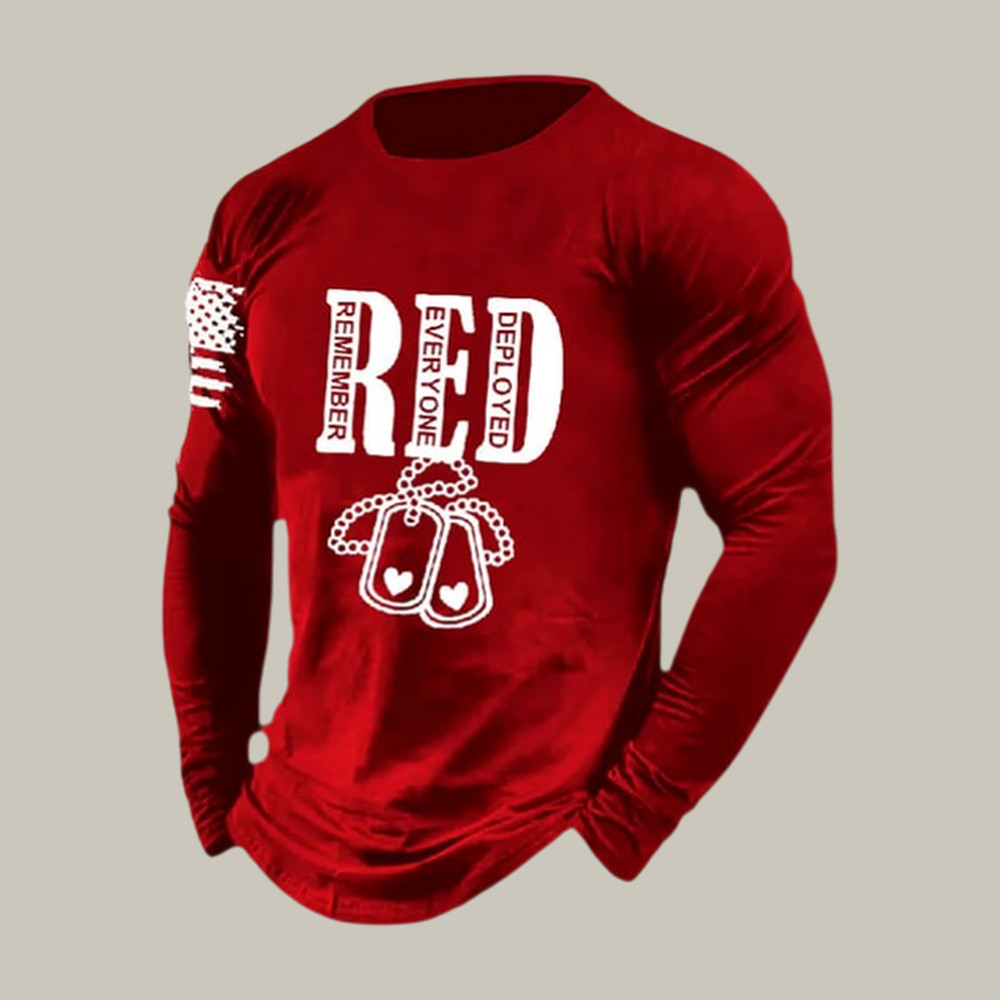 Red Friday Remember Everyone Deployed Long Sleeve Shirt Red Friday Apparel Gift For Dad