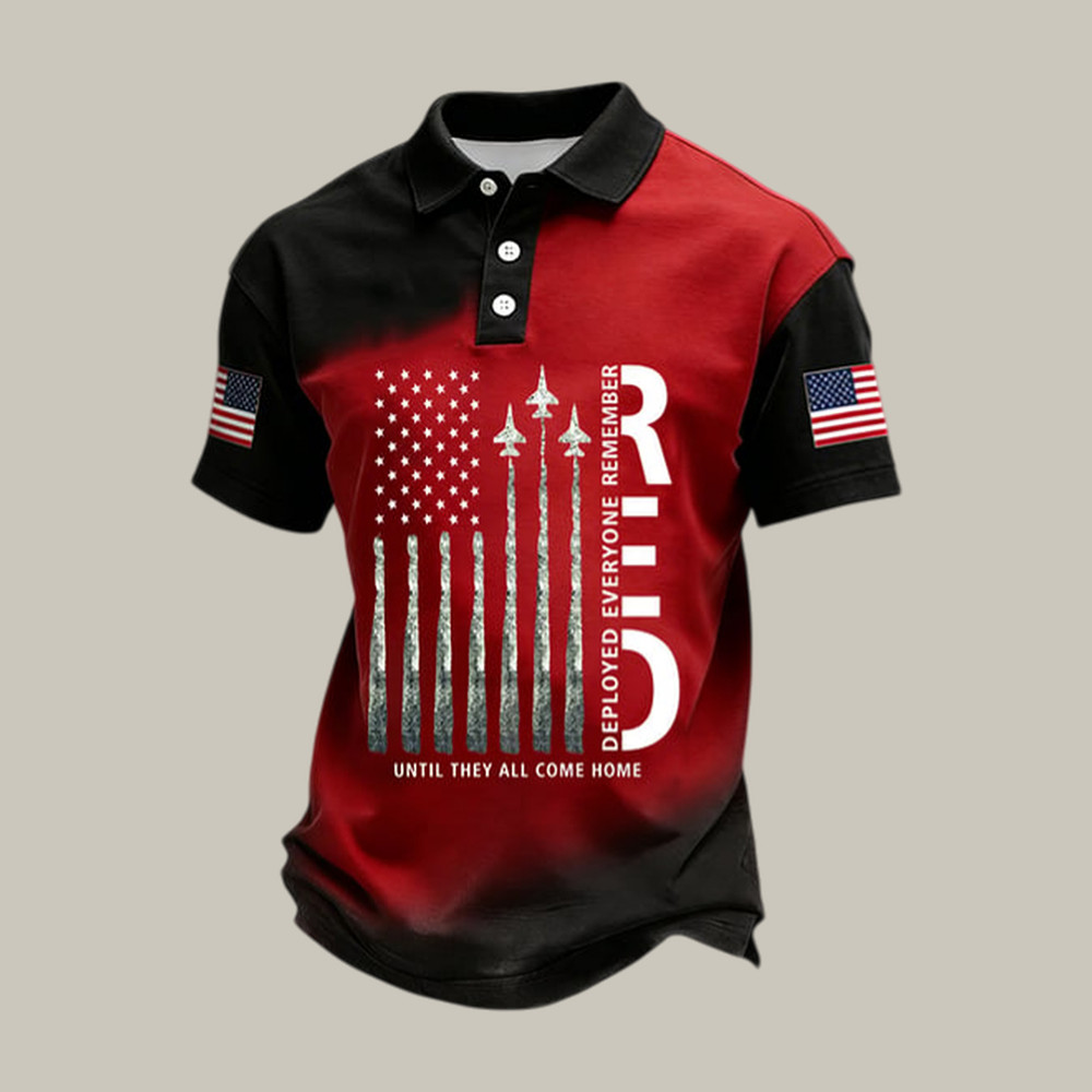 Red Friday Remember Everyone Deployed Polo Shirt Red Friday Merch Father's Day Gift Idea