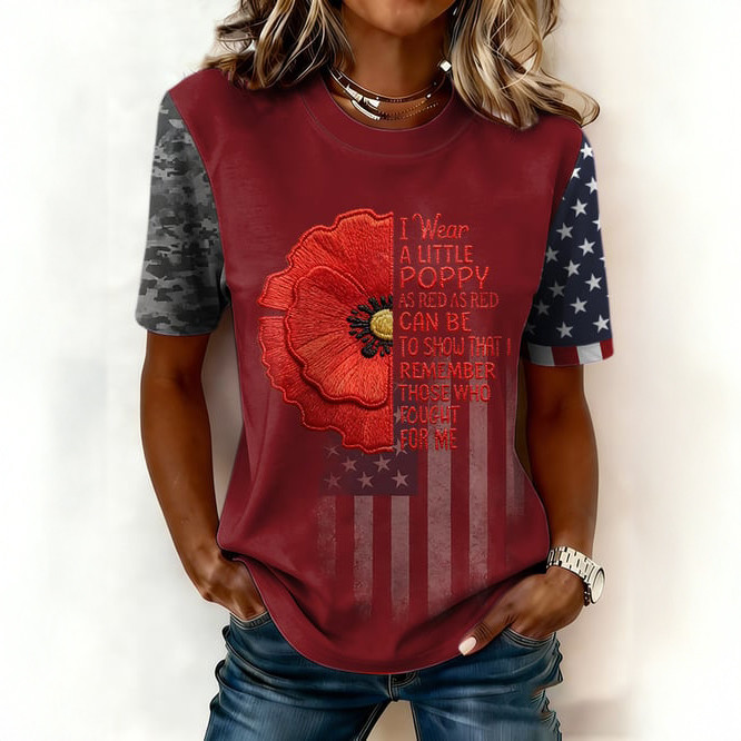 Red Friday Remember Everyone Deployed T-Shirt American Flag I Wear Red On Fridays Shirt Mom Gift