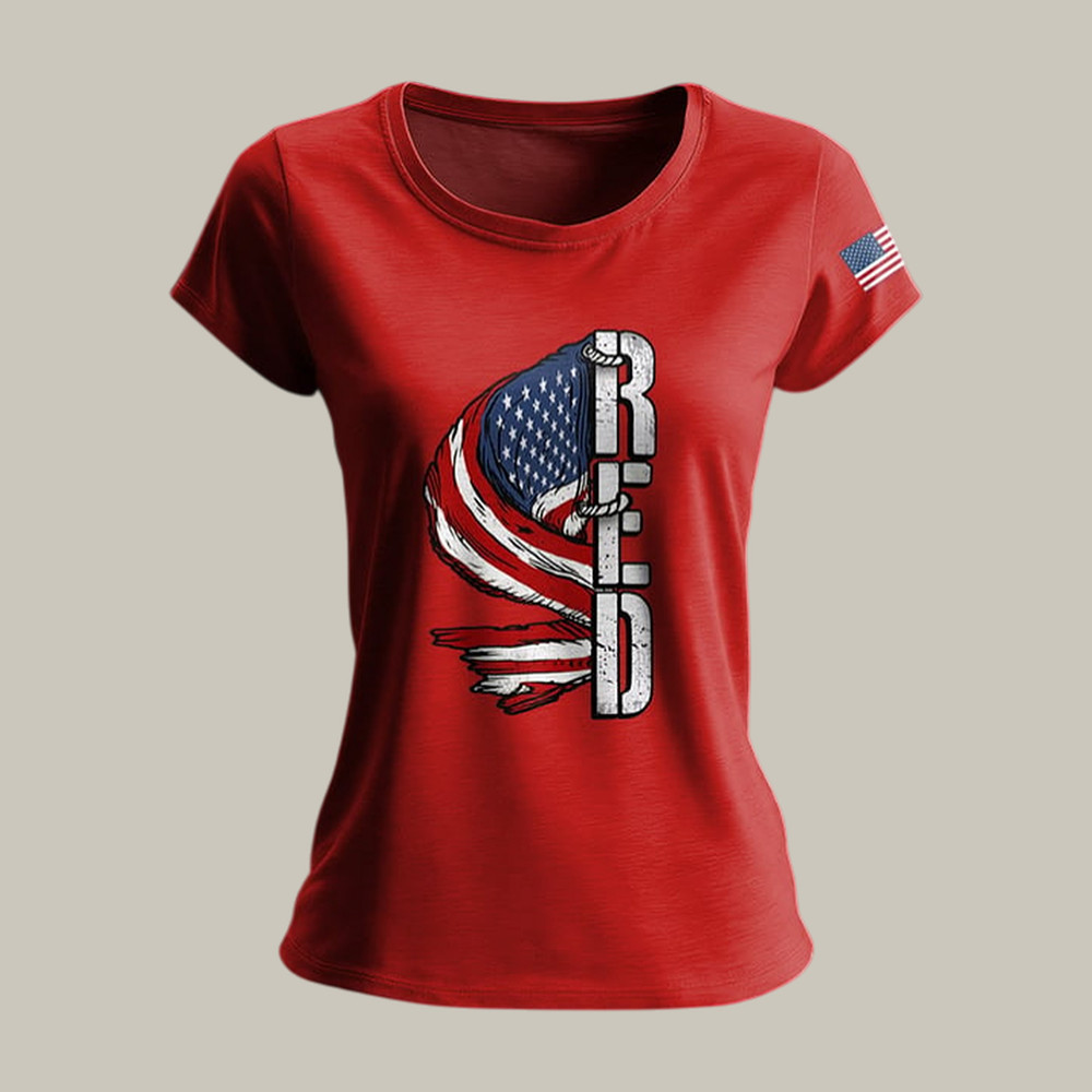 Red friday Remember Everyone Deployed T-Shirt American Flag Red Friday Clothes Gift For Her