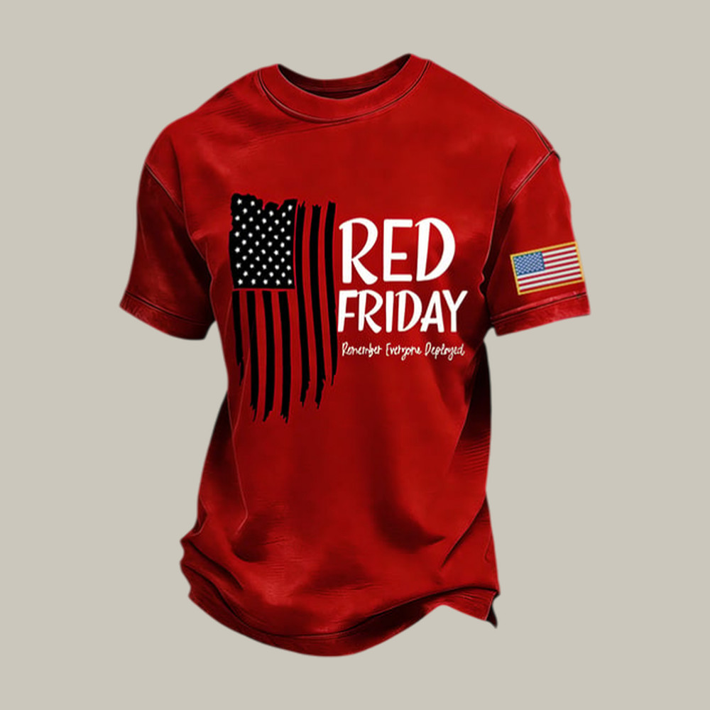 Red Friday Remember Everyone Deployed T-Shirt American Flag Shirt Red Friday Gift