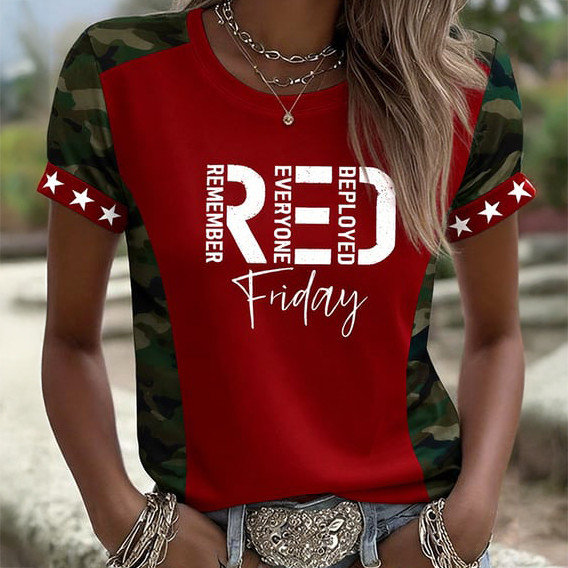 Red Friday Remember Everyone Deployed T-Shirt Memorial Day Shirt Gift For Mother