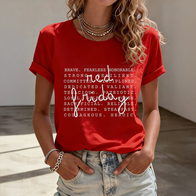 Red Friday Remember Everyone Deployed T-Shirt Military Appreciation Month Clothes