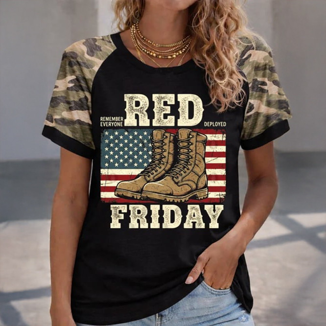 Red Friday Remember Everyone Deployed T-Shirt Military Appreciation Month Clothes Gift For Patriots