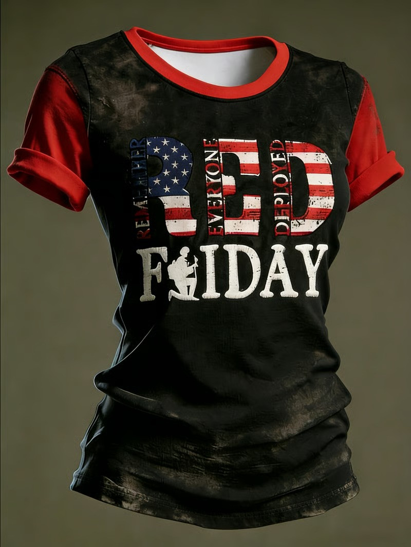 RED Friday Remember Everyone Deployed T-Shirt Patriotic Military Shirt Gift For Supporters