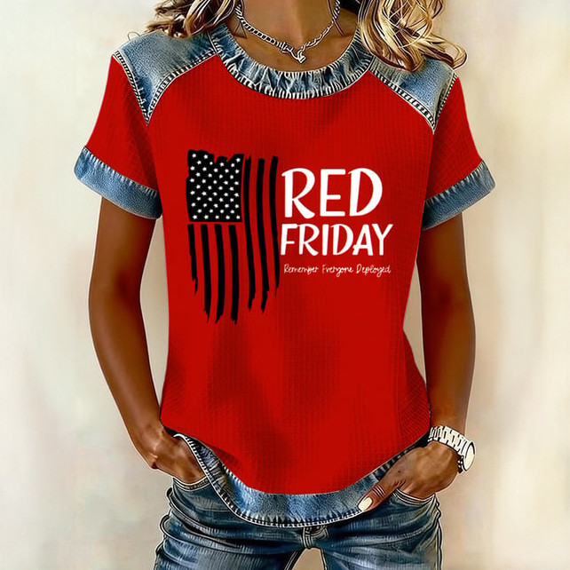 Red Friday Remember Everyone Deployed T-Shirt Red Friday Clothes Memorial Day Gift For Mom