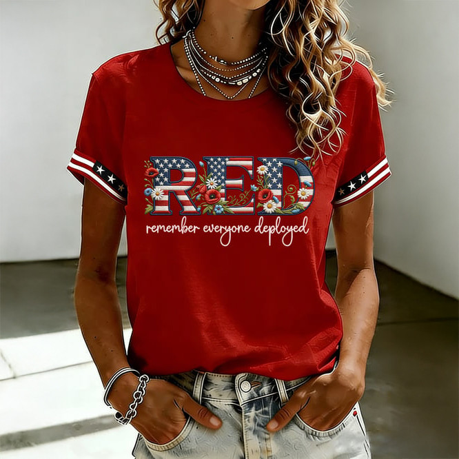Red Friday Remember Everyone Deployed T-Shirt Red Friday Shirt Good Gift For Her