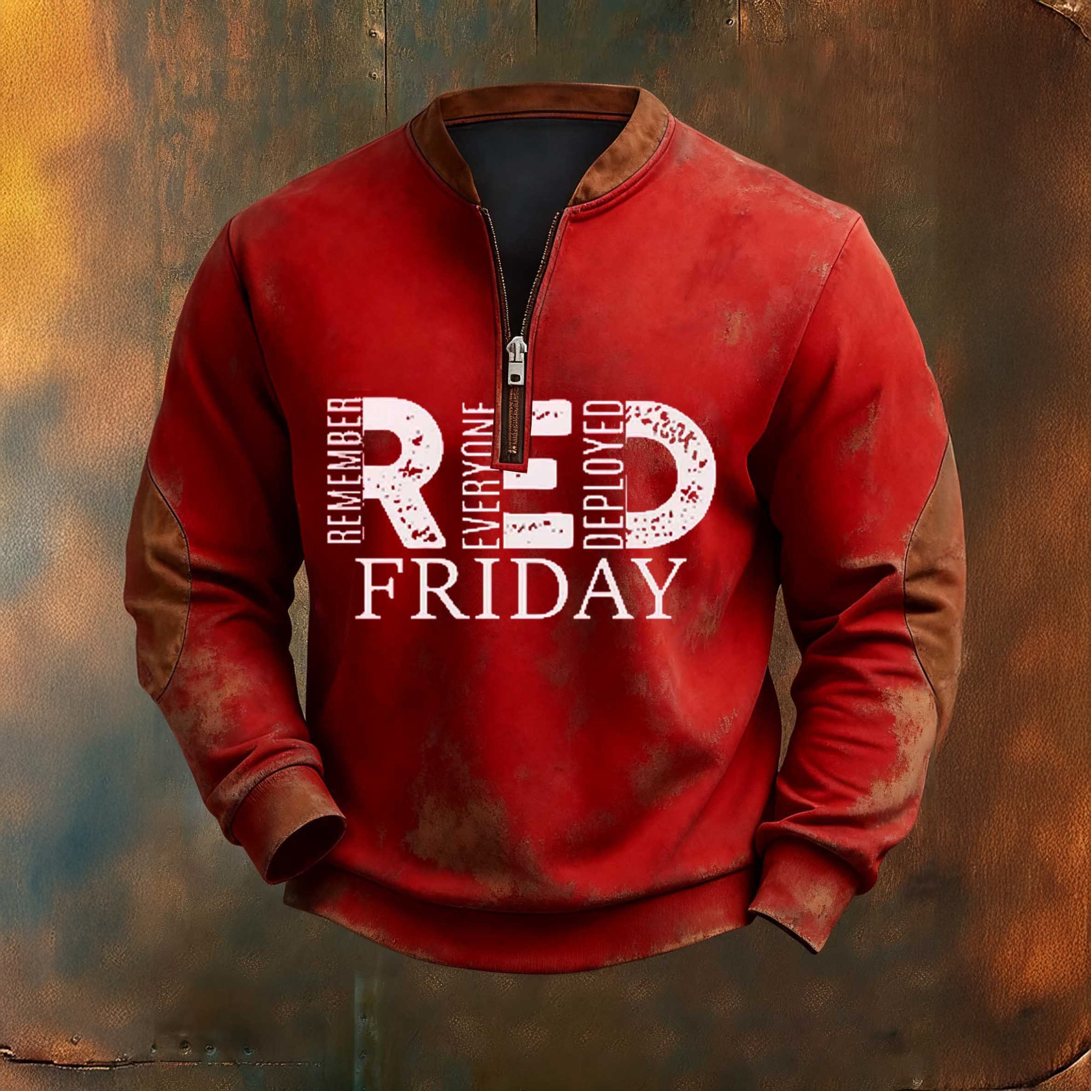 Red Friday Remember Everyone Deployed ZIp Sweatshirt Red Friday Apparel Gift For Patriots
