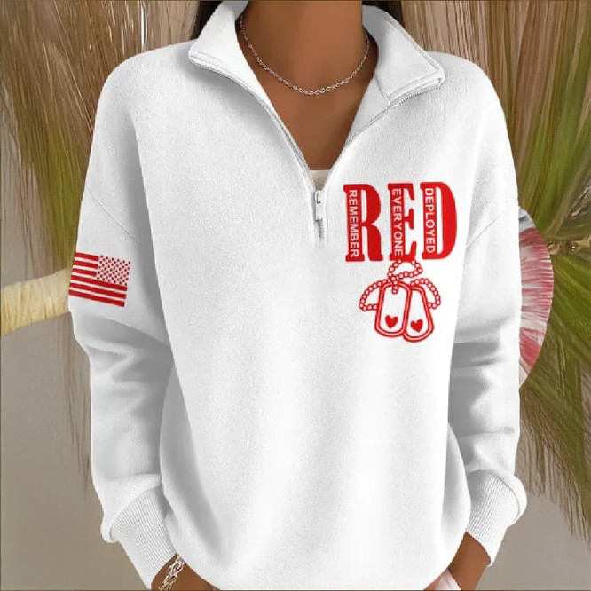 Red Friday Remember Everyone Deployed Zip Sweatshirt Red Friday Clothing Gift Idea For Mother