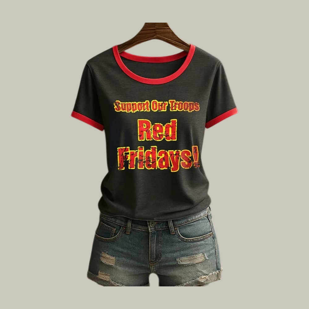Red Friday Support Our Troops T-Shirt Remember Everyone Deployed Shirt Red Friday Gift For Her