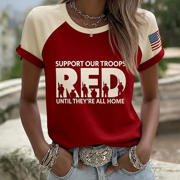 Red Friday Support Our Troops T-Shirt Remember Everyone Deployed Shirt Red Friday Gift For Mom