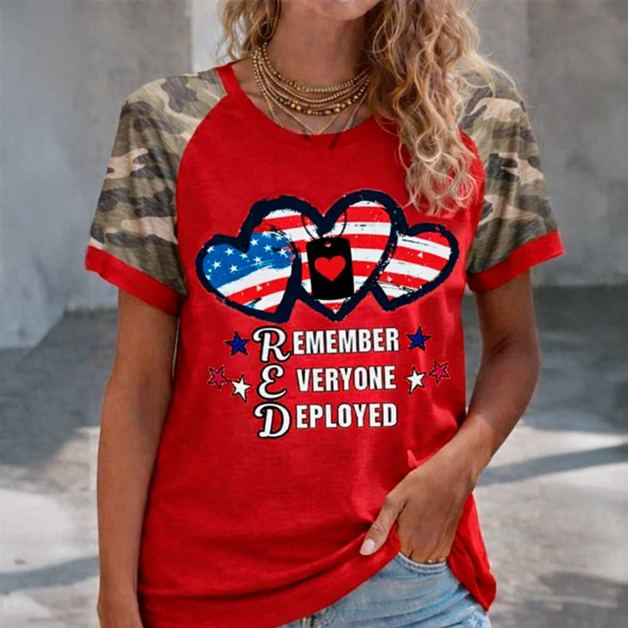 Red Friday T-Shirt Remember Everyone Deployed Clothes Gift For Red Friday