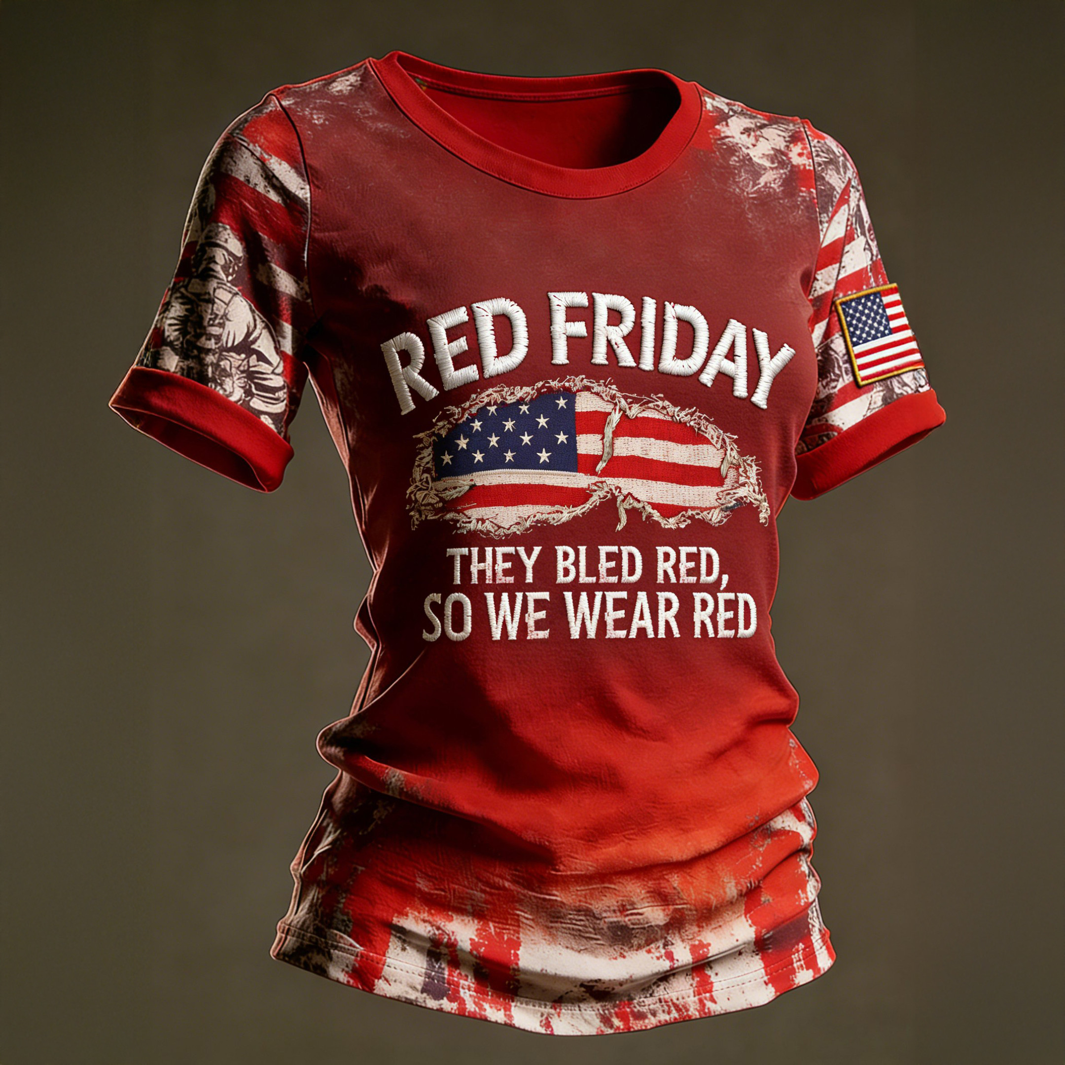 Red Friday T-Shirt We Wear Red On Friday Shirt Patriotic Gift For Veterans