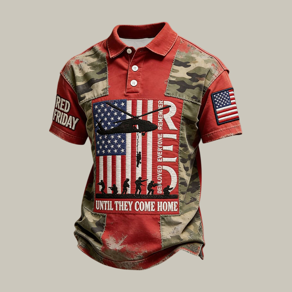 Red Friday Until They All Come Home Polo Shirt Support Our Troop Shirt Red Friday Gift Idea