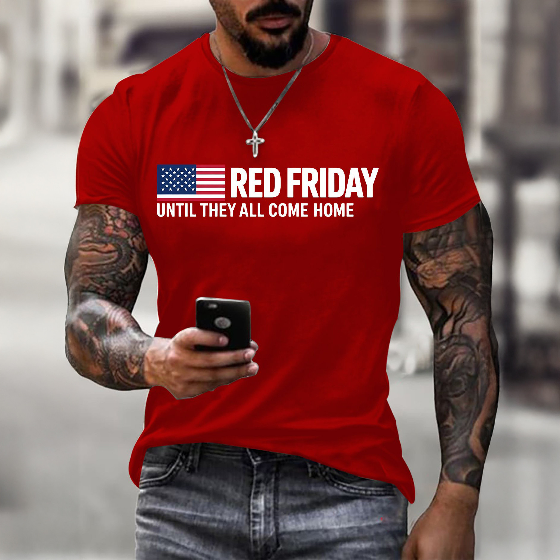 Red Friday Until They All Come Home T-Shirt Red Friday Shirt Present For Him