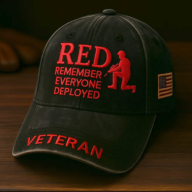 Red Friday Veterans Hat Red Remember Everyone Deployed Cap Unique Gift Ideas