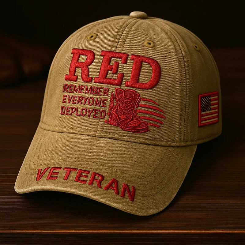 Red Friday Veterans Hat Remember Everyone Deployed American Flag Cap Gifts For Veteran