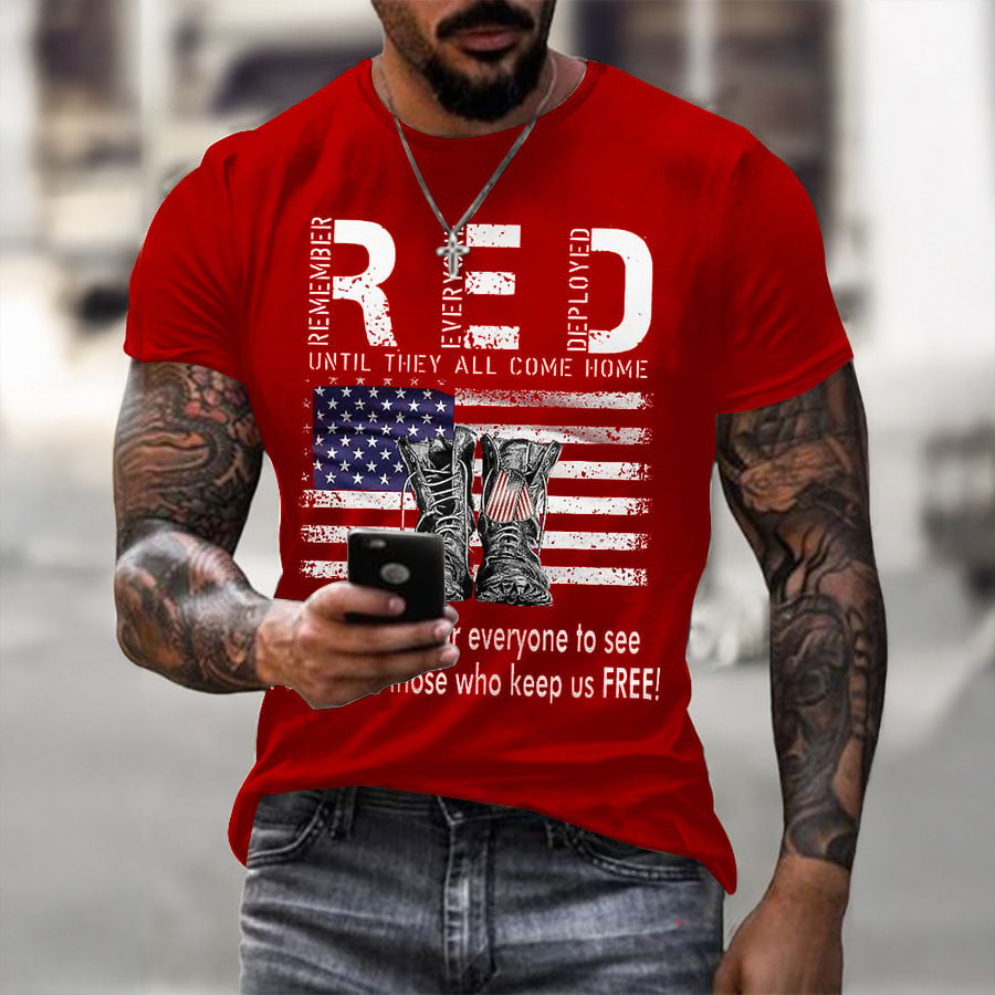 Red Friday Veterans T-Shirt Until They All Come Home Shirt Veteran's Day Gift Idea