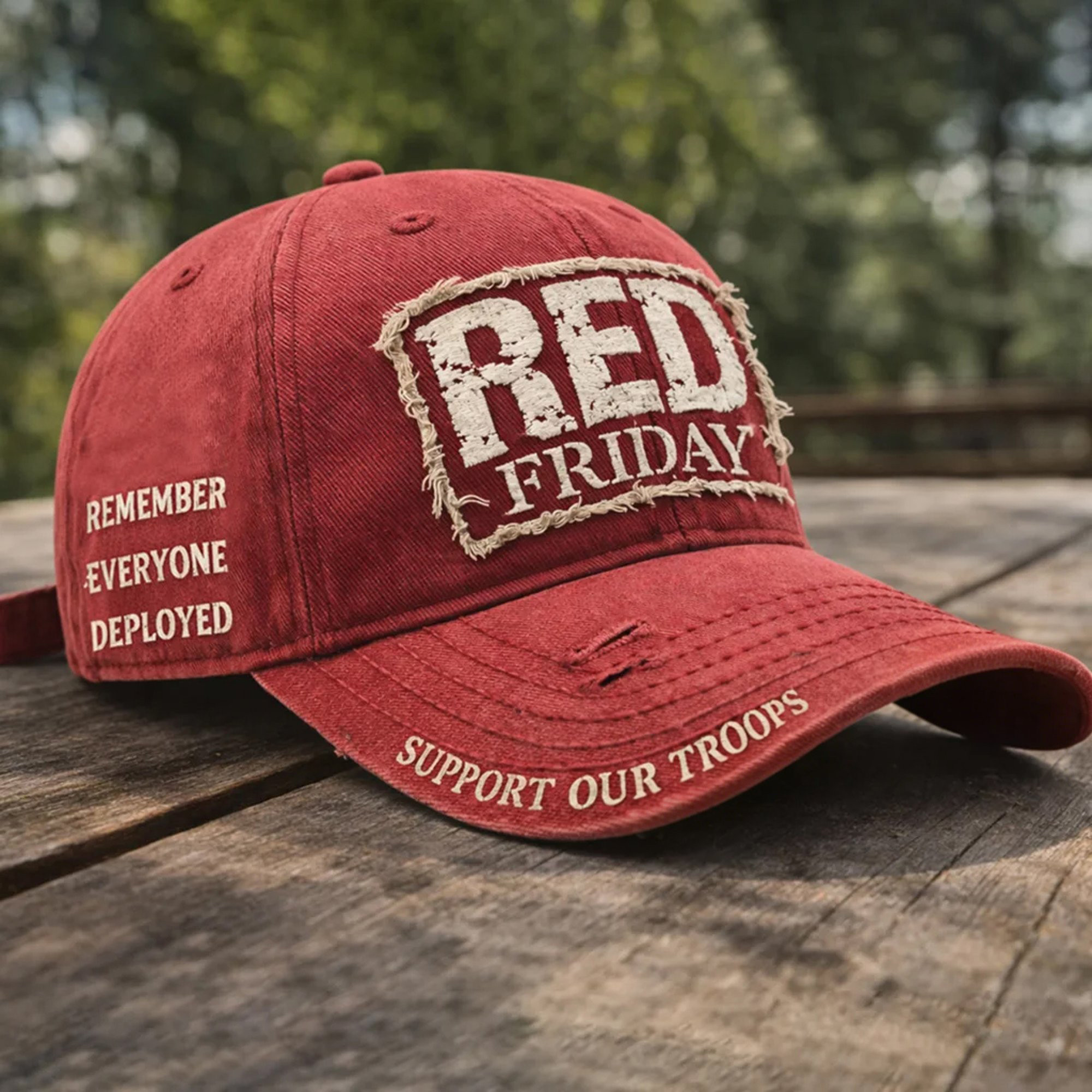 Red Fridays Remember Everyone Deployed Hat Support Our Troops Baseball Cap