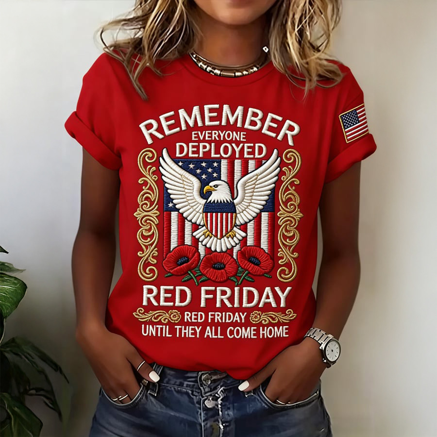 Red Fridays Veteran T-Shirt Remember Everyone Deployed Clothes Present For Wife