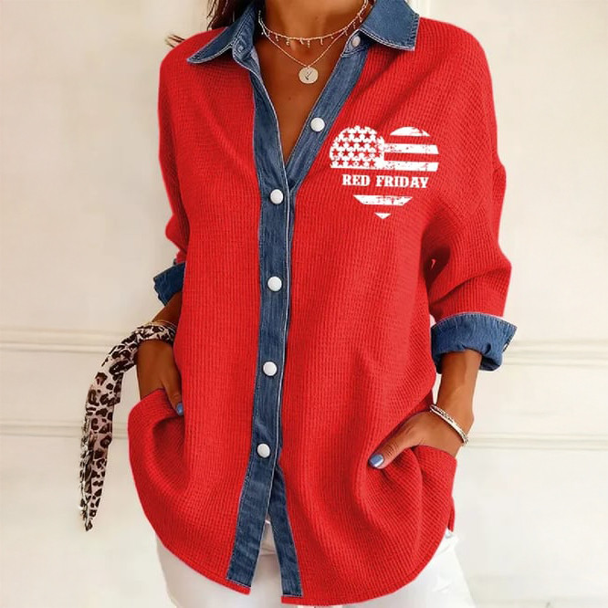 Red Froday Remember Everyone Deployed Button Up Long Sleeve Shirt Red Friday Apparel Gift For Memorial Day
