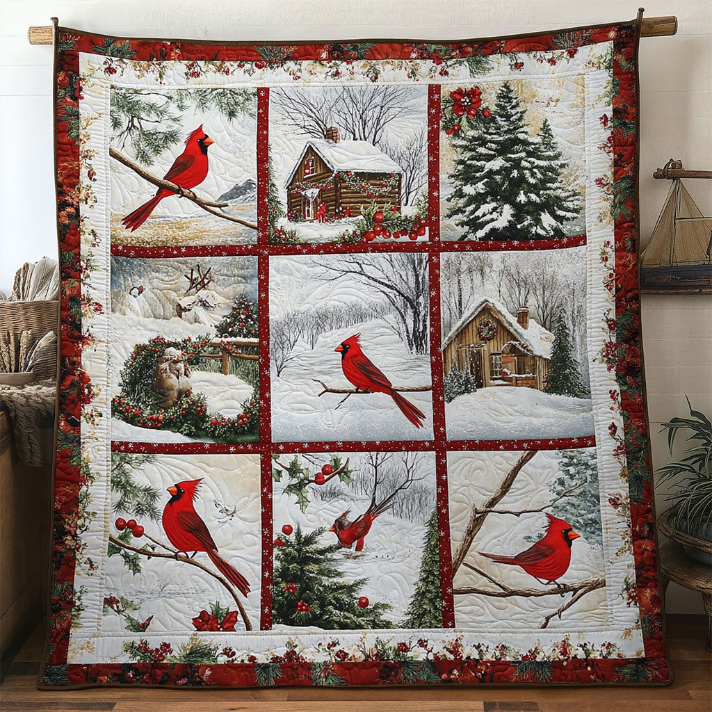 Red Joy Cardinal Quilt Blanket Cardinal Blankets And Throws Christmas Presents For Mother In Law