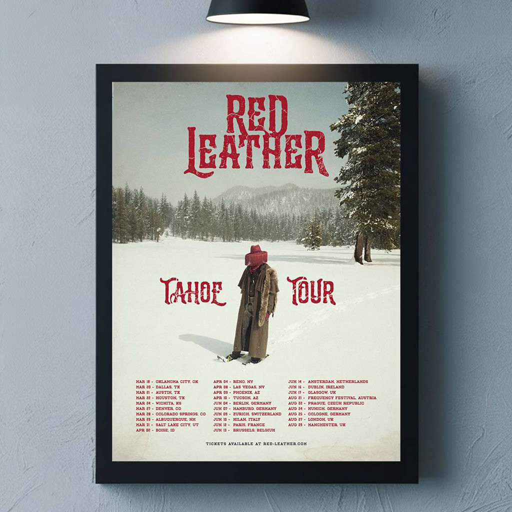 Red Leather Tahoe Tour 2026 Schedule Dates Poster Red Leather Merch Gifts For Fans