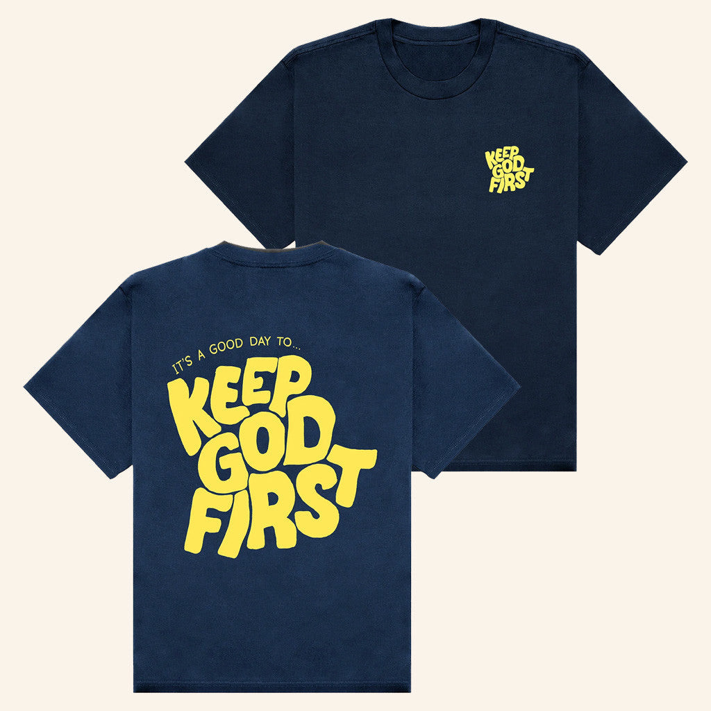 Red Letter Clothing Merch Keep God First Navy T-Shirt Gifts For Him Red Letter Clothing Merch Keep God First Navy T-Shirt Gifts For Him