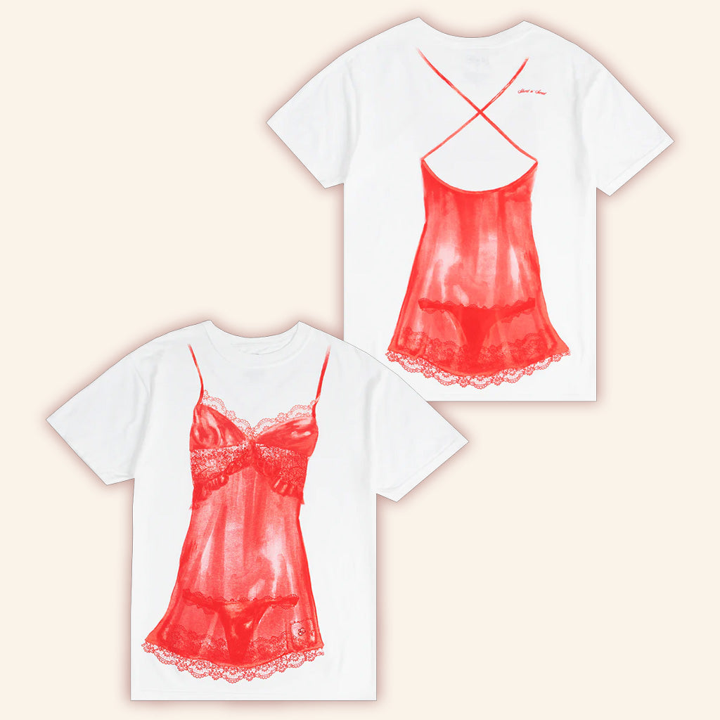 Red Lingerie Shirt Unique Graphic T-Shirt Present For Her Red Lingerie Shirt Unique Graphic T-Shirt Present For Her