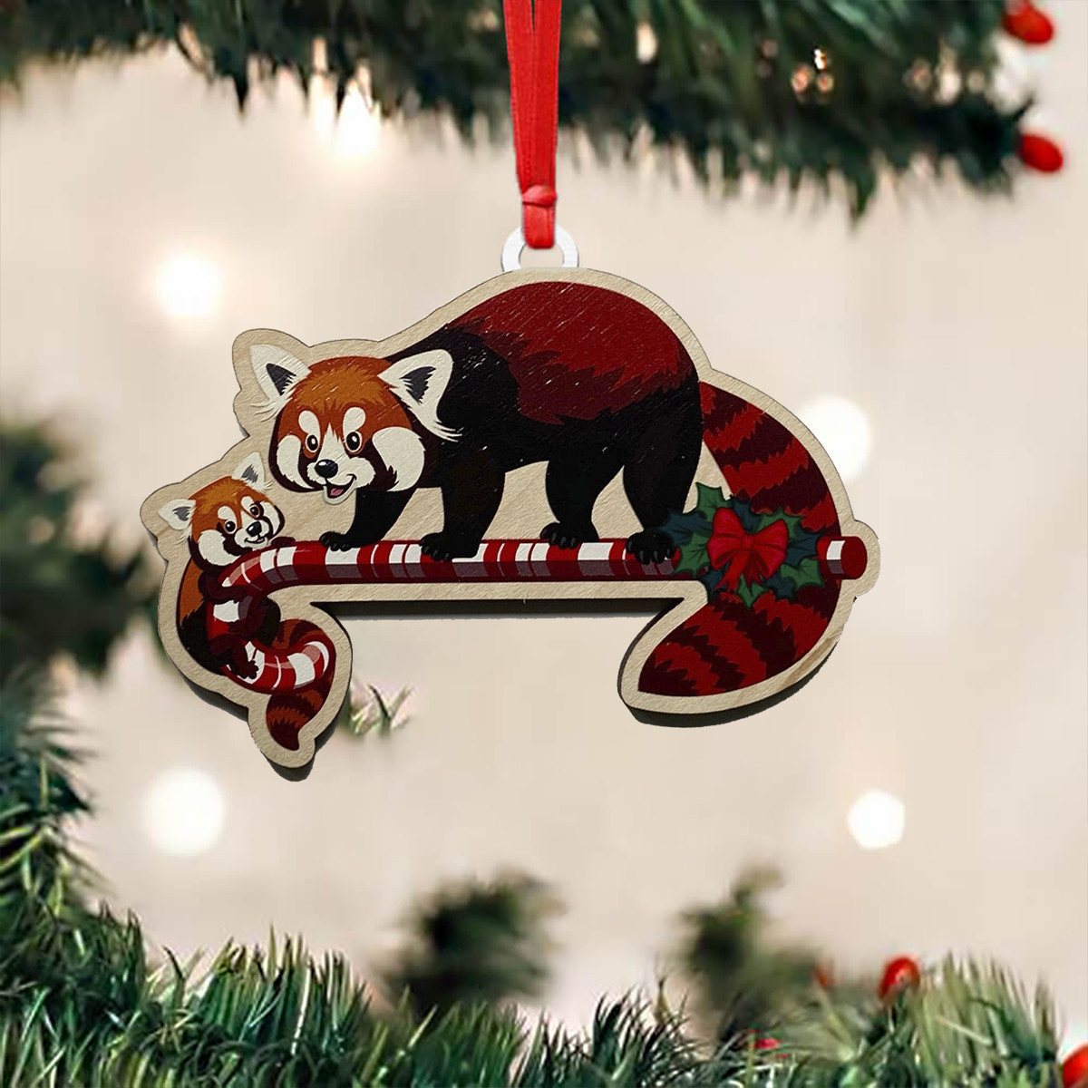 Red Panda Christmas Ornament Hanging Ornament Christmas Tree 2024 Cute Xmas Gift