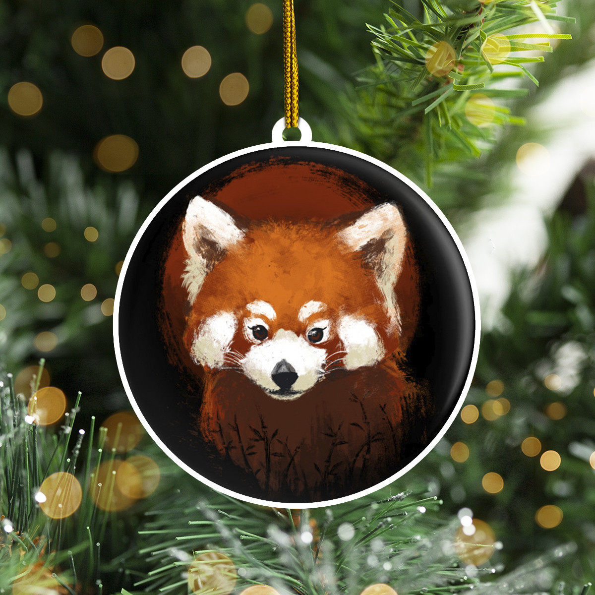 Red Panda Ornament Cute Animal Unique Christmas Ornament Hanging Tree Decor Xmas Gift